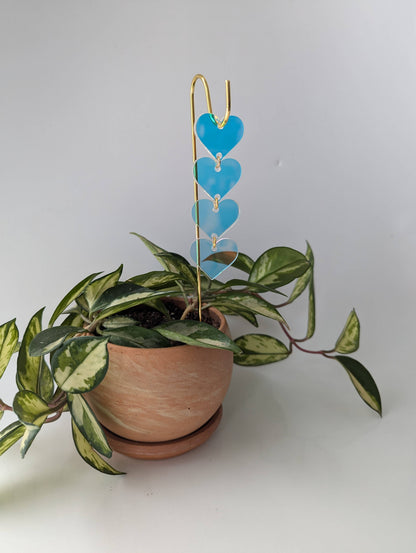 Iridescent Hearts Plant Pick