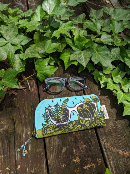 Glasses case | green & blue glasses