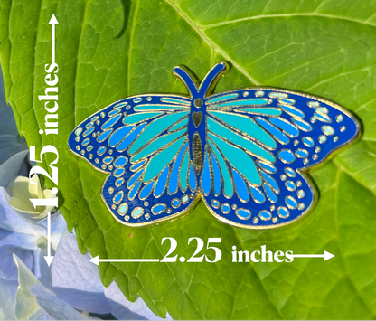 Blue Morpho Butterfly Lapel Pin