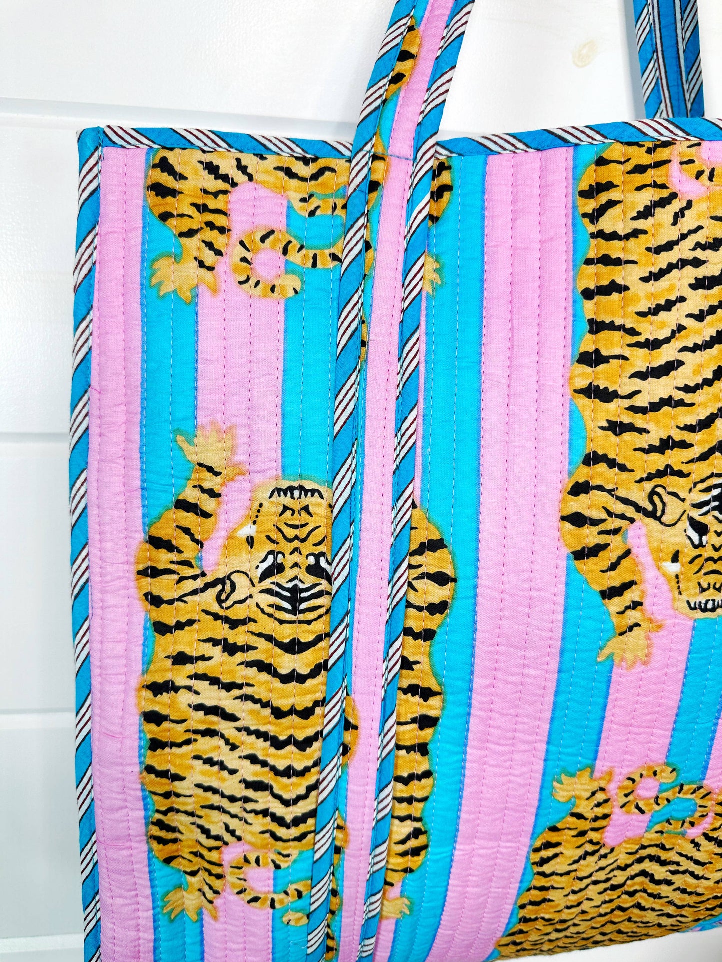 Cotton Candy Tiger Tote Bag