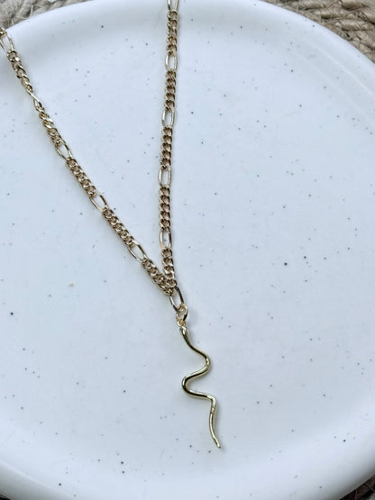 Gold Skinny Snake Necklace