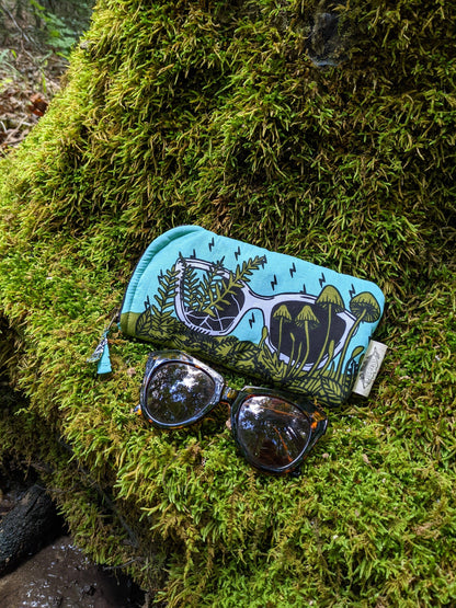 Glasses case | green & blue glasses