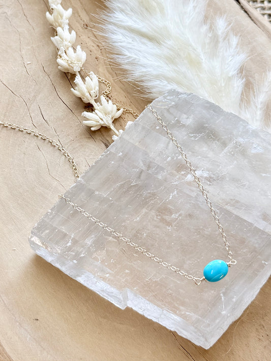 Sleeping Beauty + Gold Filled Necklace