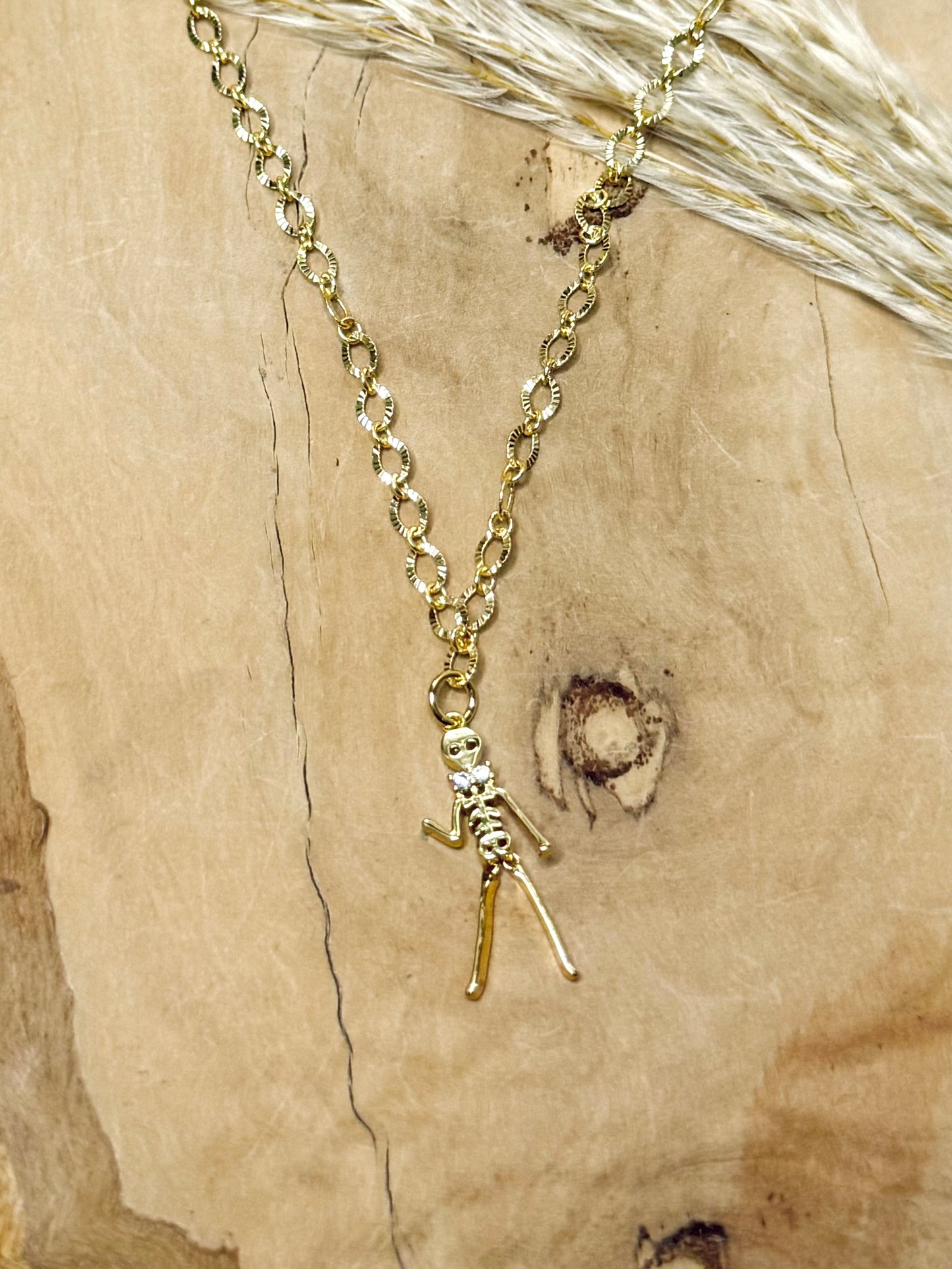 Gold Skeleton Necklace