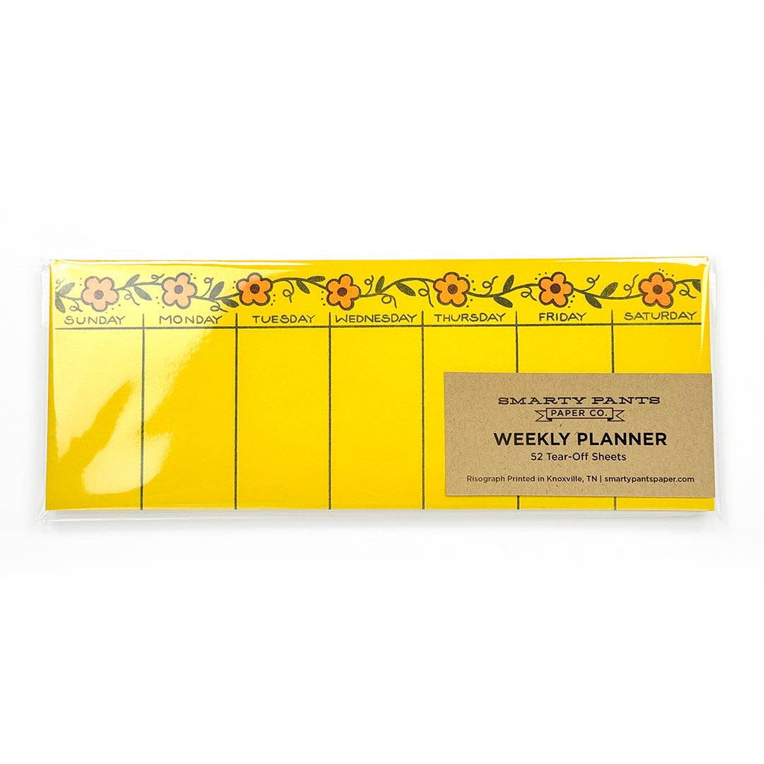 Floral Vine Weekly Planner Pad