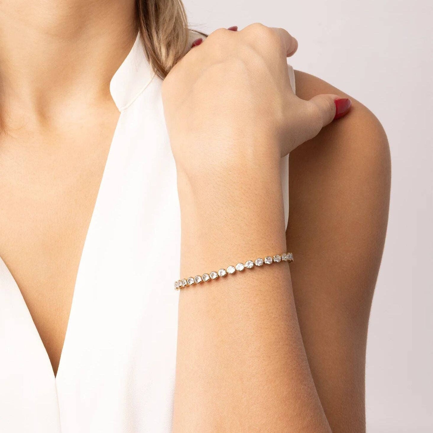 Round Cubic Zirconia Tennis Bracelet