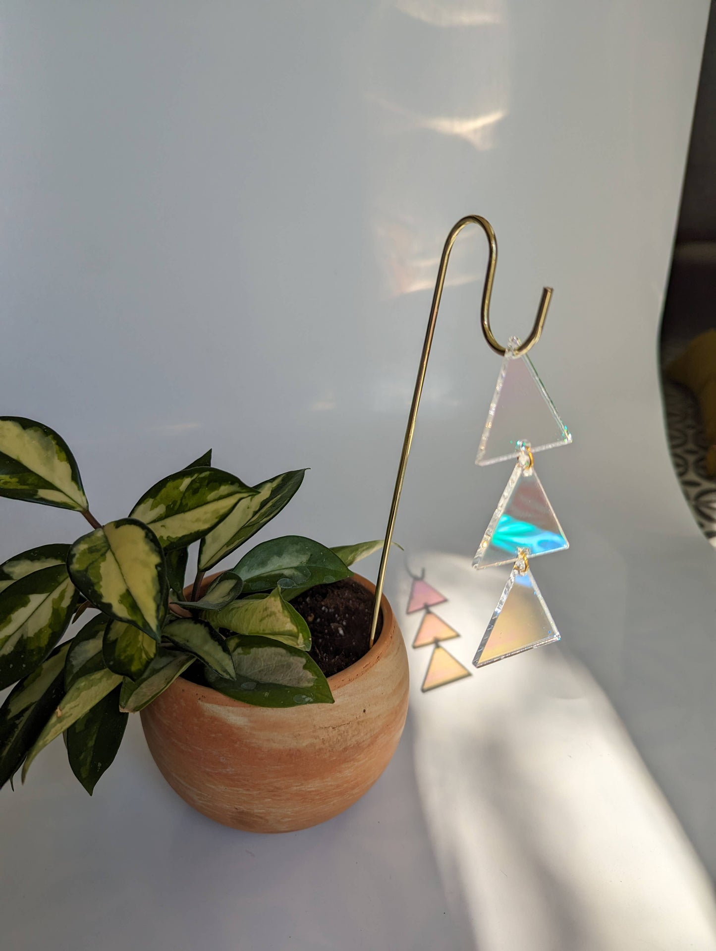 Iridescent Triangles Plant Jewelry