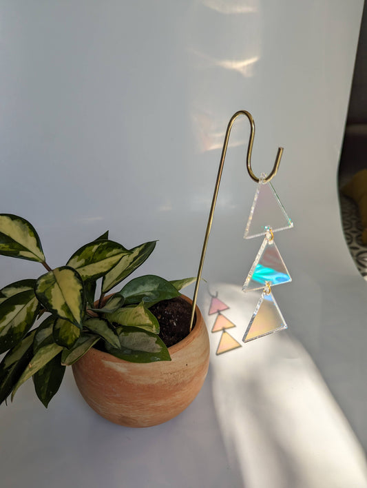 Iridescent Triangles Plant Jewelry