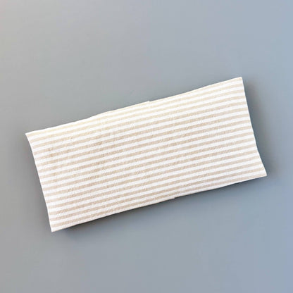 Tan and White Stripes Lavender Eye Pillow