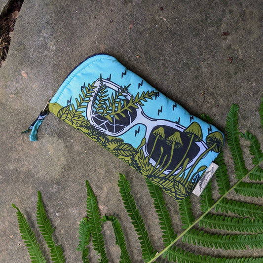 Glasses case | green & blue glasses