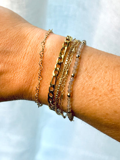 Waterproof Gold Figaro Bracelet