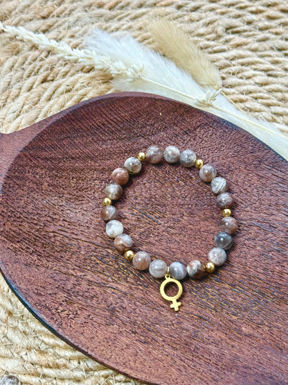 The “Feminine Fortitude” Gold + Chunky Charm Band