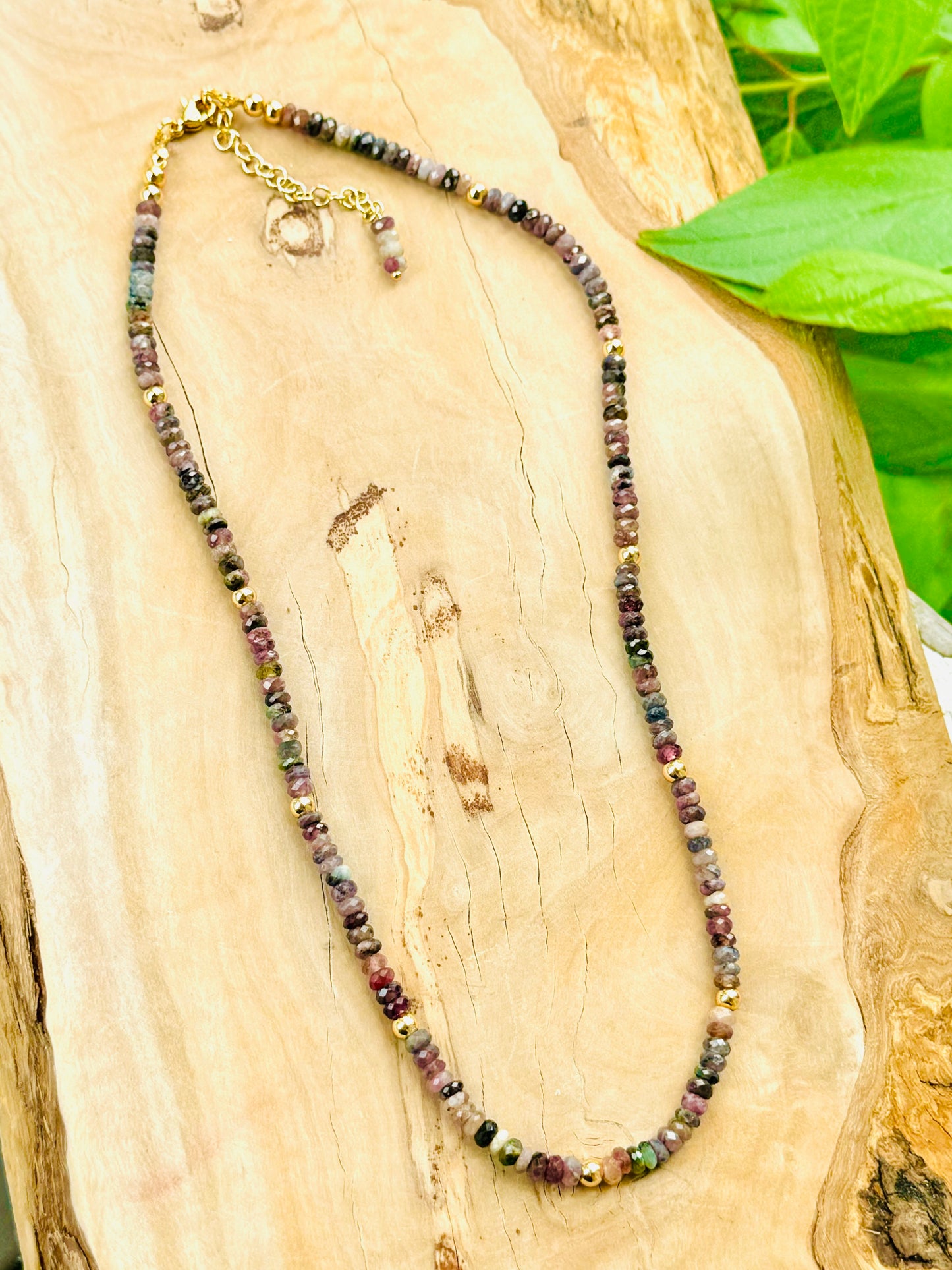 Tourmaline + Gold Necklace