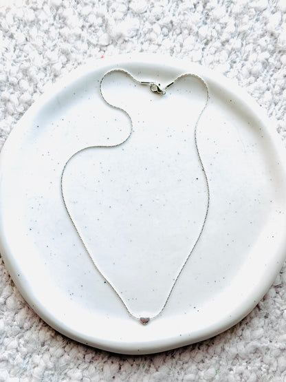 Tiny Silver Heart Necklace