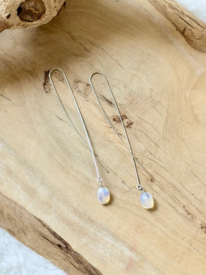 Ethiopian Opal Twister Threader Earrings