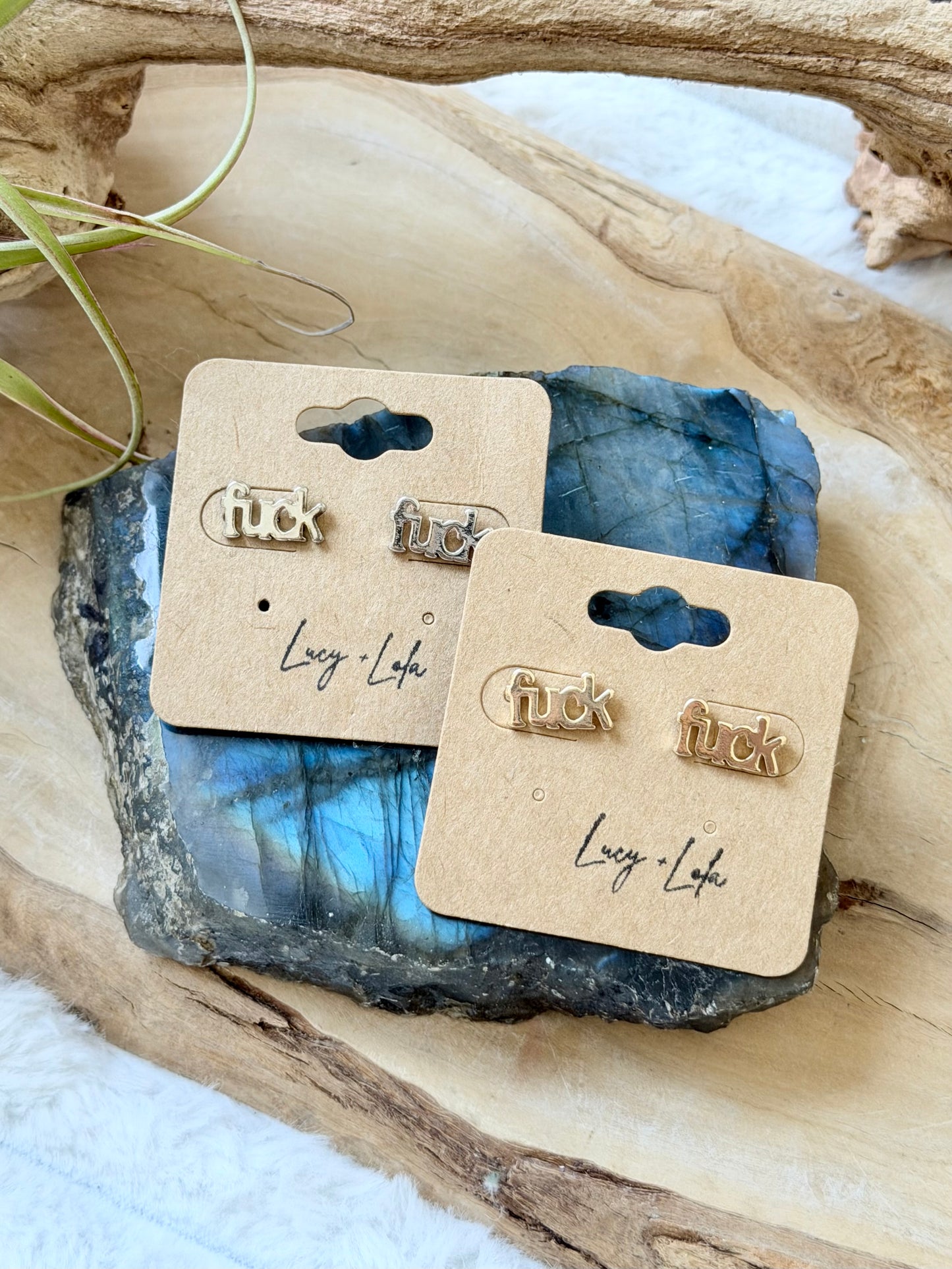 Typewriter Fuck Stud Earrings