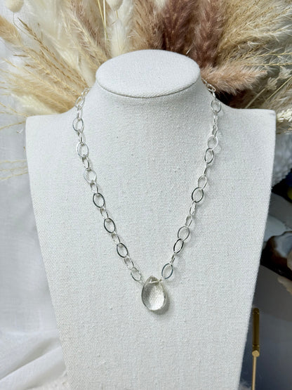 Clear Quartz + Silver Necklace