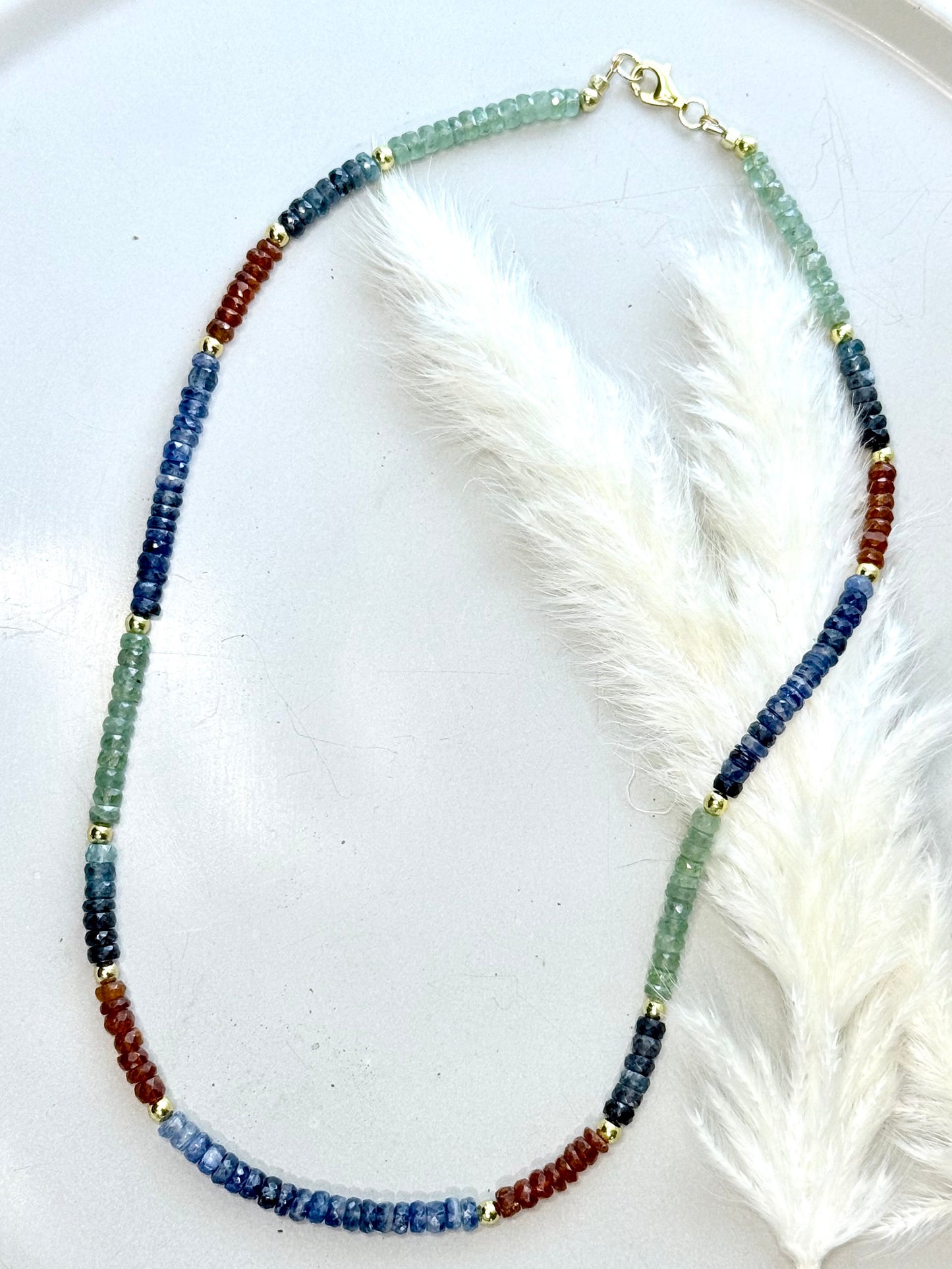 Kyanite Trio + Gold Filled Necklace