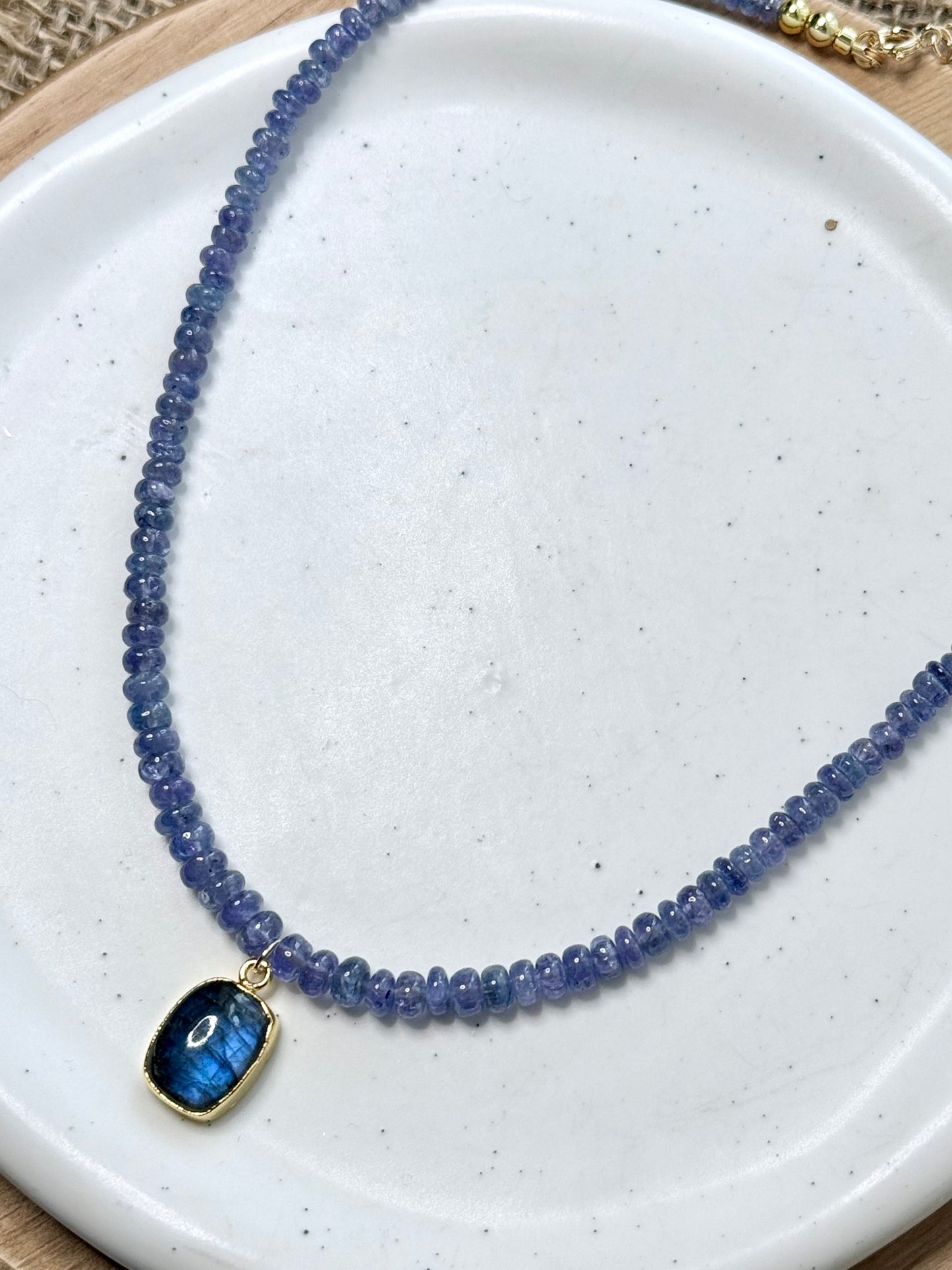 Luxe Tanzanite + Labradorite Pendant Necklace