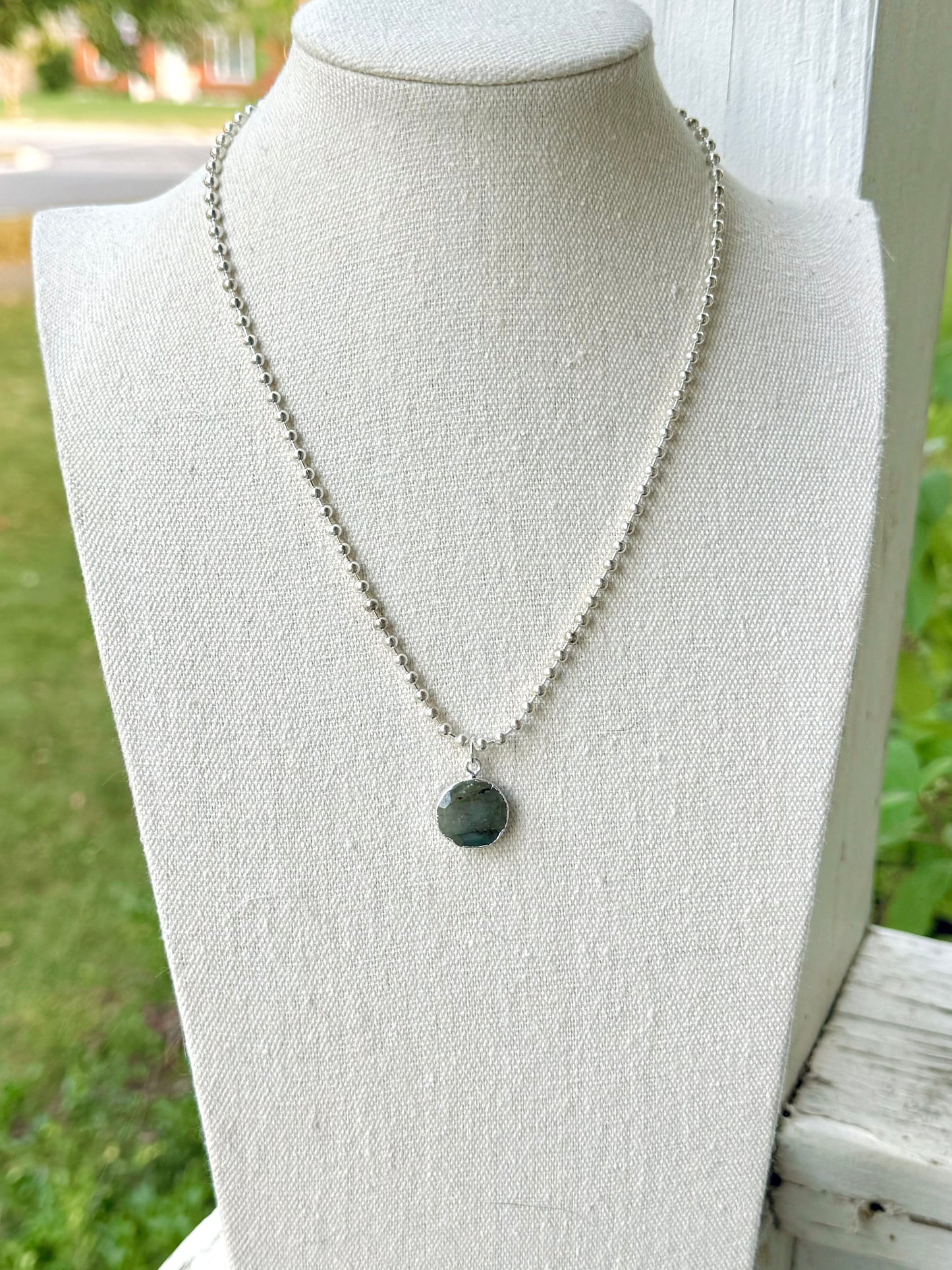 Labradorite + Silver Necklace