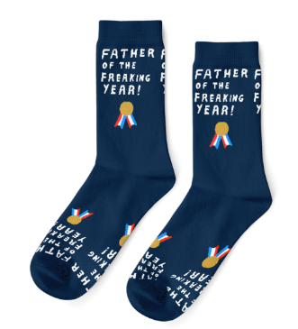 Father of the Year Crew Socks