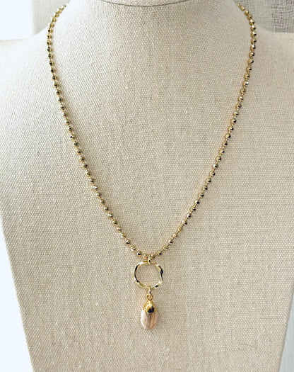 Opal + Gold Eternity Necklace