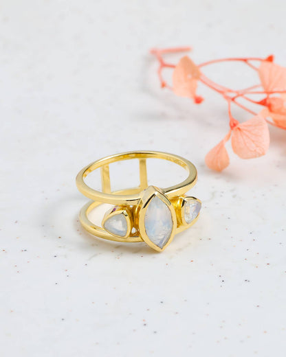 Celestial Moonstone Ring