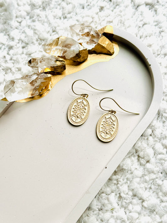 Matte Gold Abstract Earrings