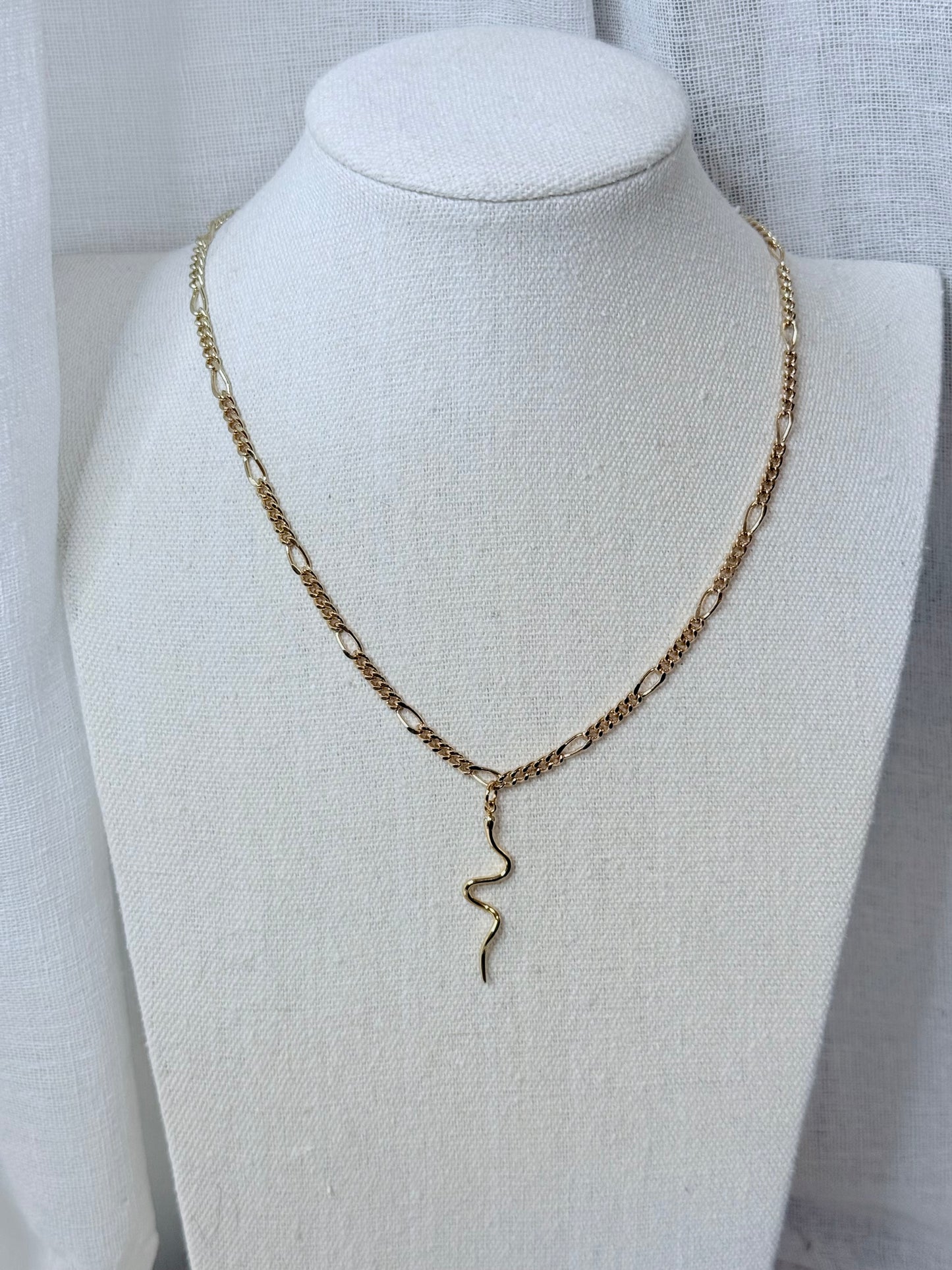 Gold Skinny Snake Necklace