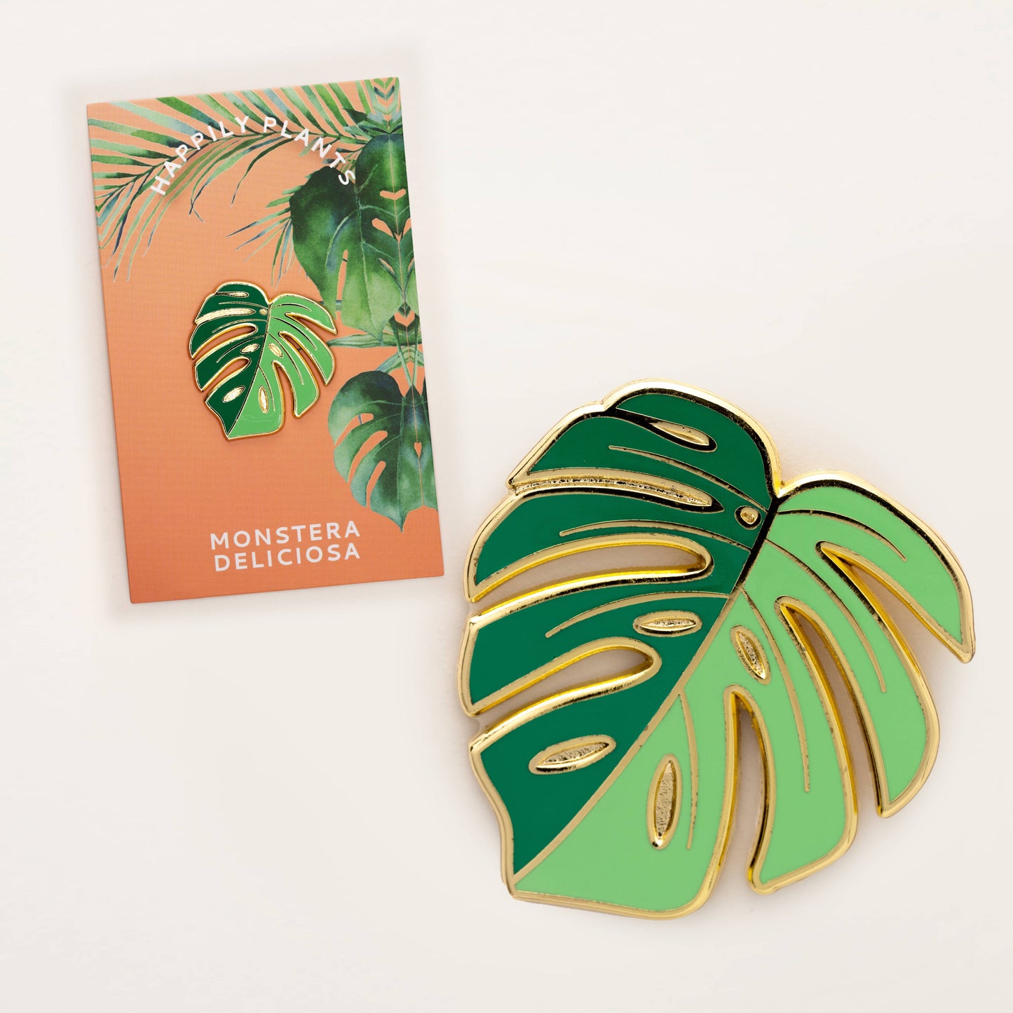 Green Monstera Deliciosa Plant Pin