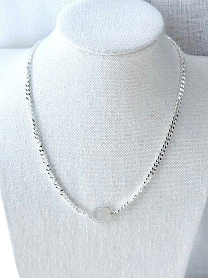 Chalcedony + Silver Necklace