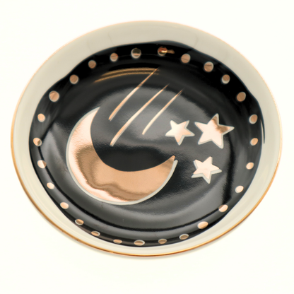 Gold Moon and Stars - Trinket Tray
