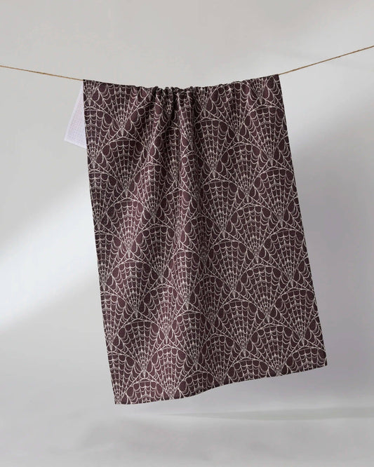 Geometry Tea Towel - Velvet Cobwebs