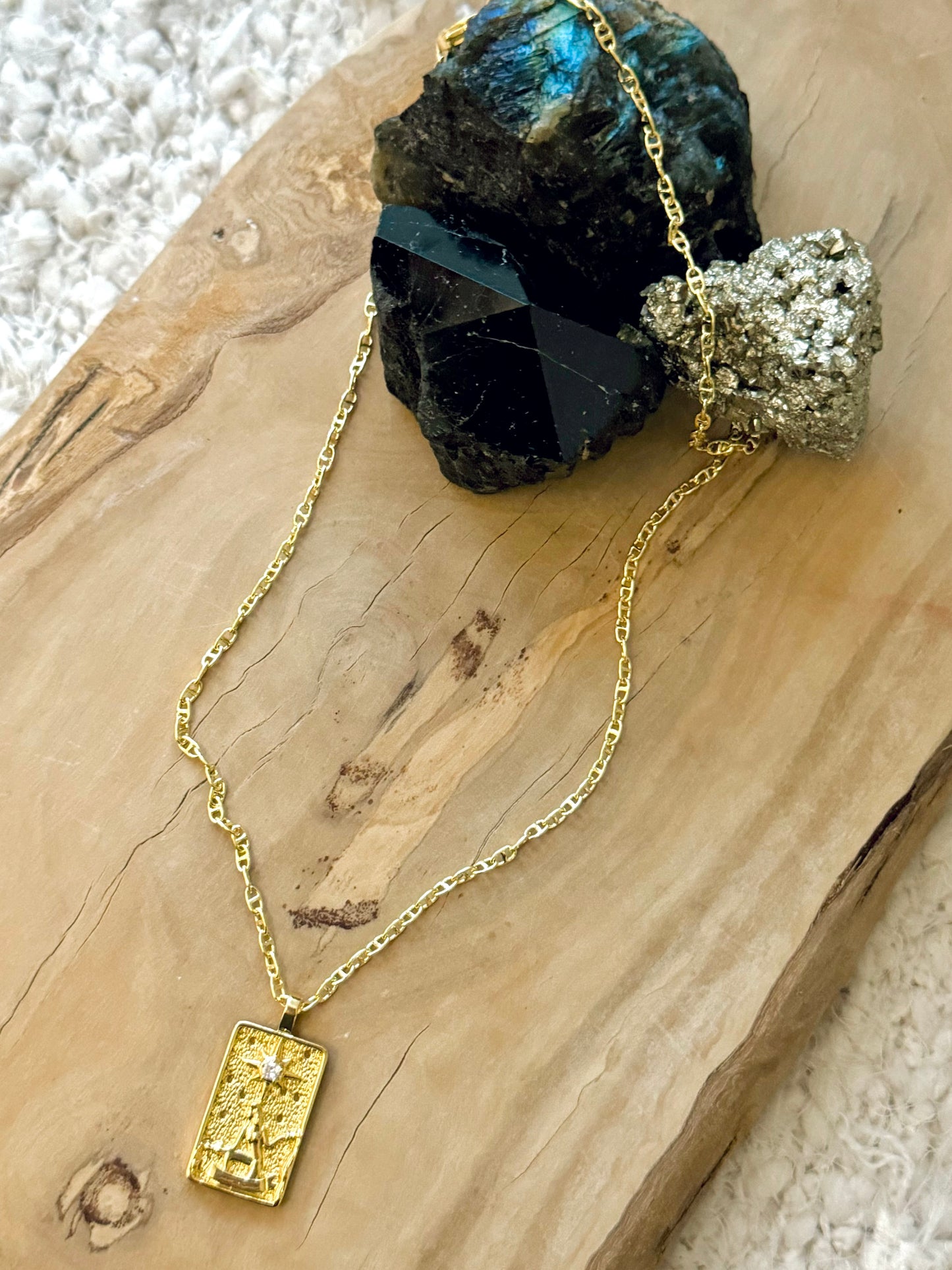 Tarot Card Gold Necklace - The Star