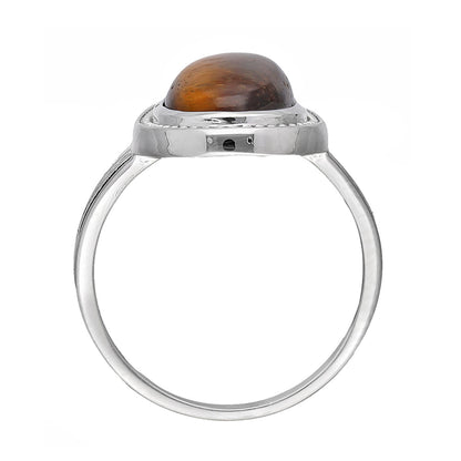 Tiger Eye + Sterling Silver Ring