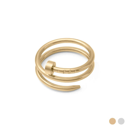 Stainless Steel Twisted Nail Ring