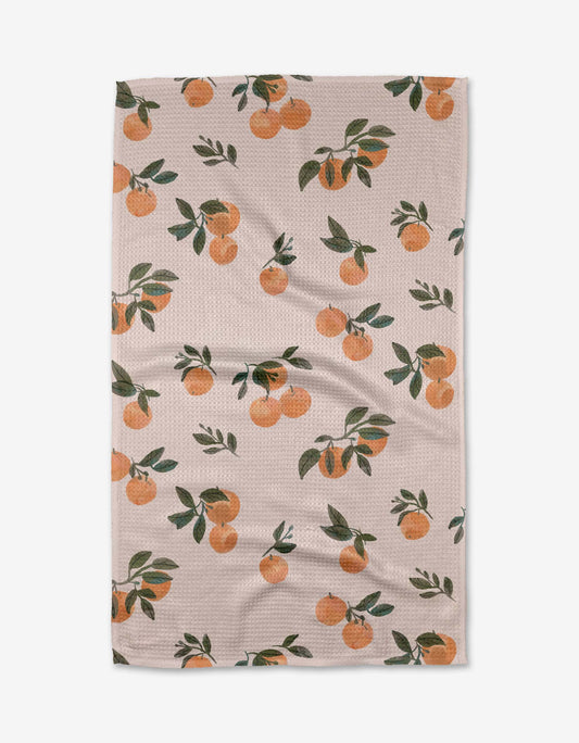 Geometry Tea Towel - Pretty In Peach