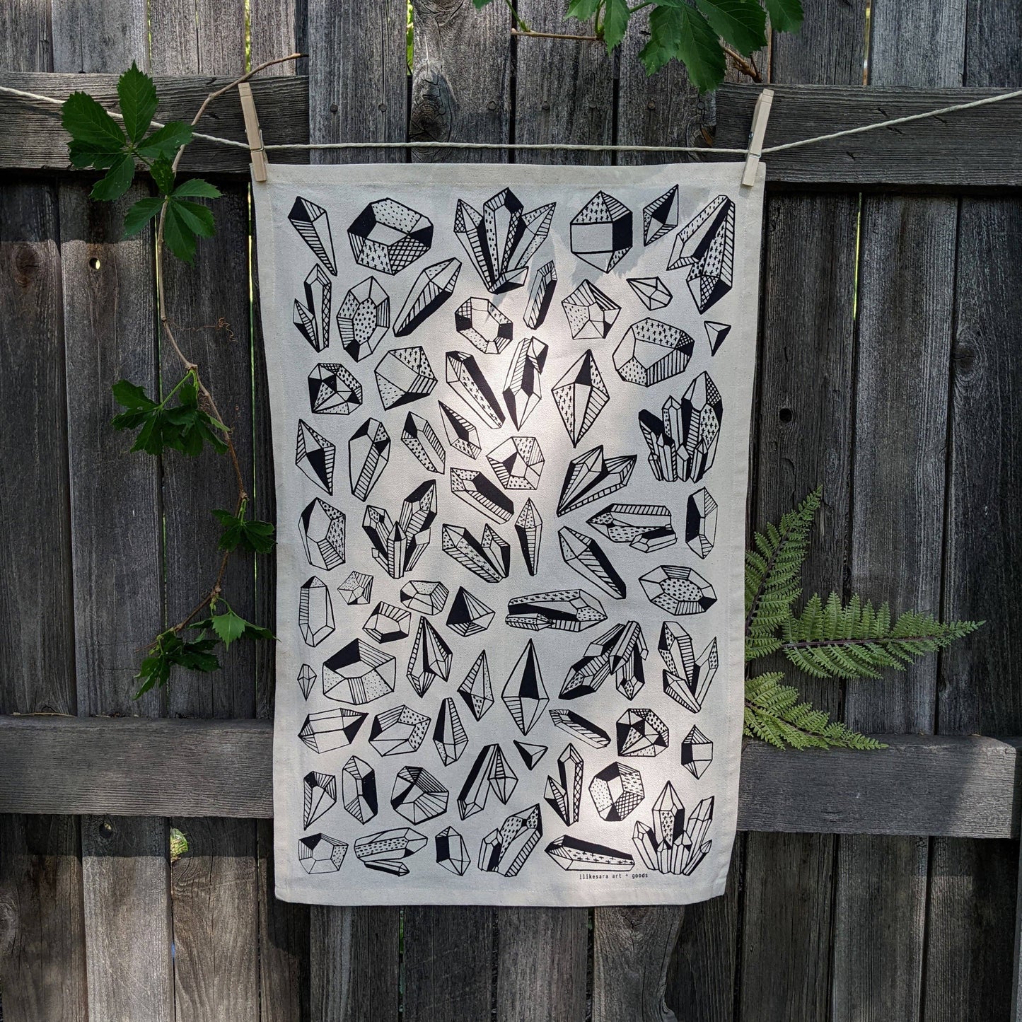 Tea towel | gem - crystal pattern