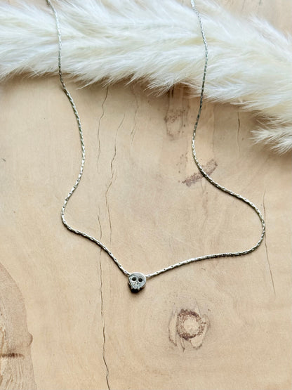 Itty Bitty Stainless Steel Skull Necklace