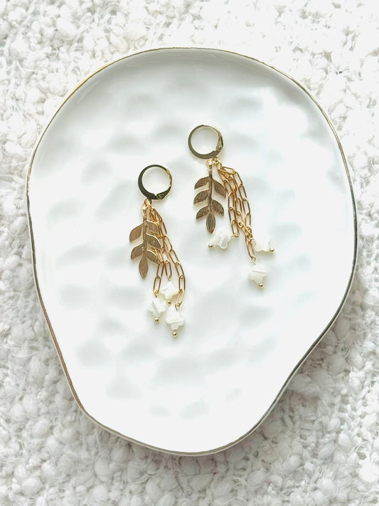 Botanical Gold Leaf Earrings