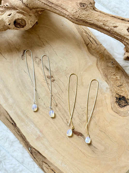 Ethiopian Opal Twister Threader Earrings