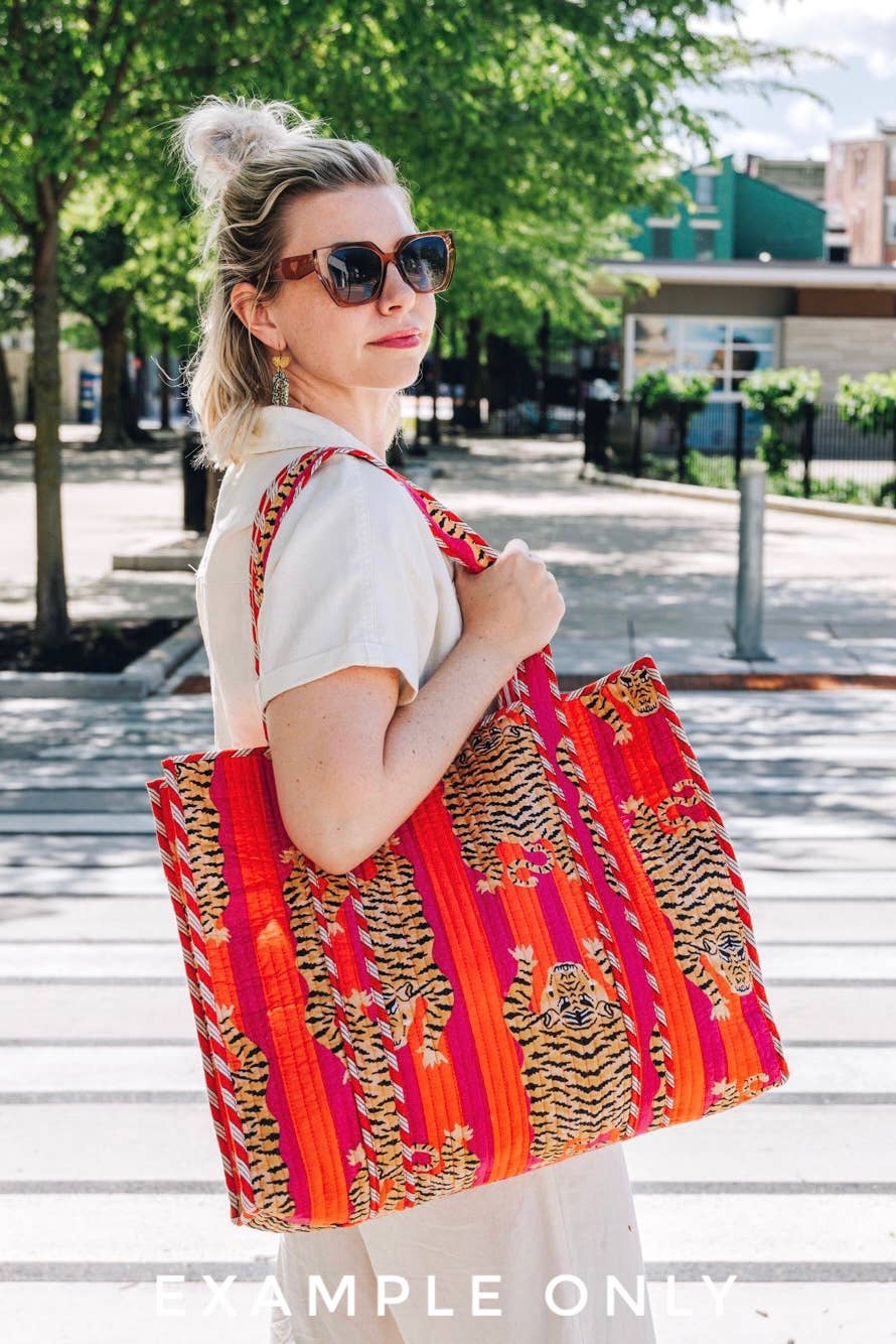 Purple Tiger Tote Bag