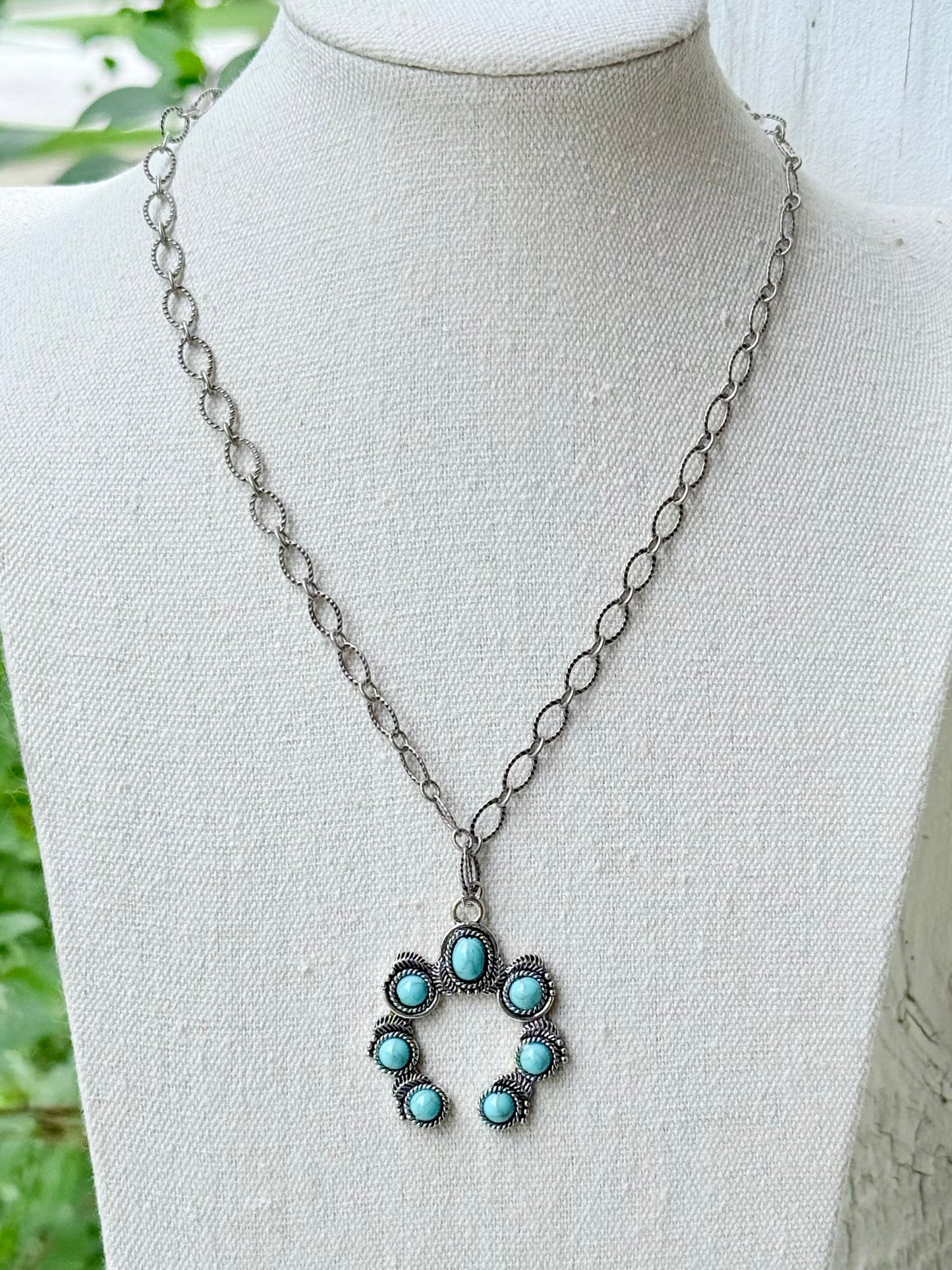 Turquoise + Antique Silver Necklace