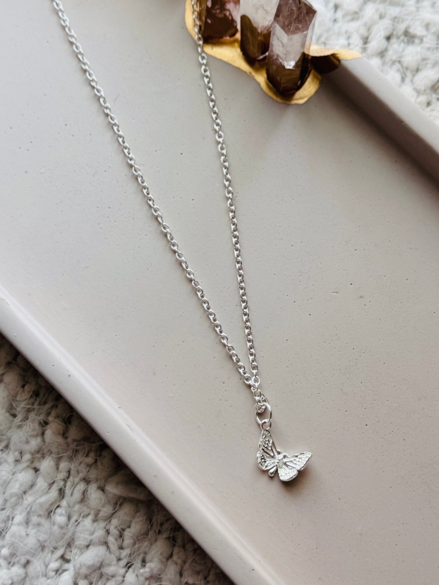 Silver Butterfly Necklace