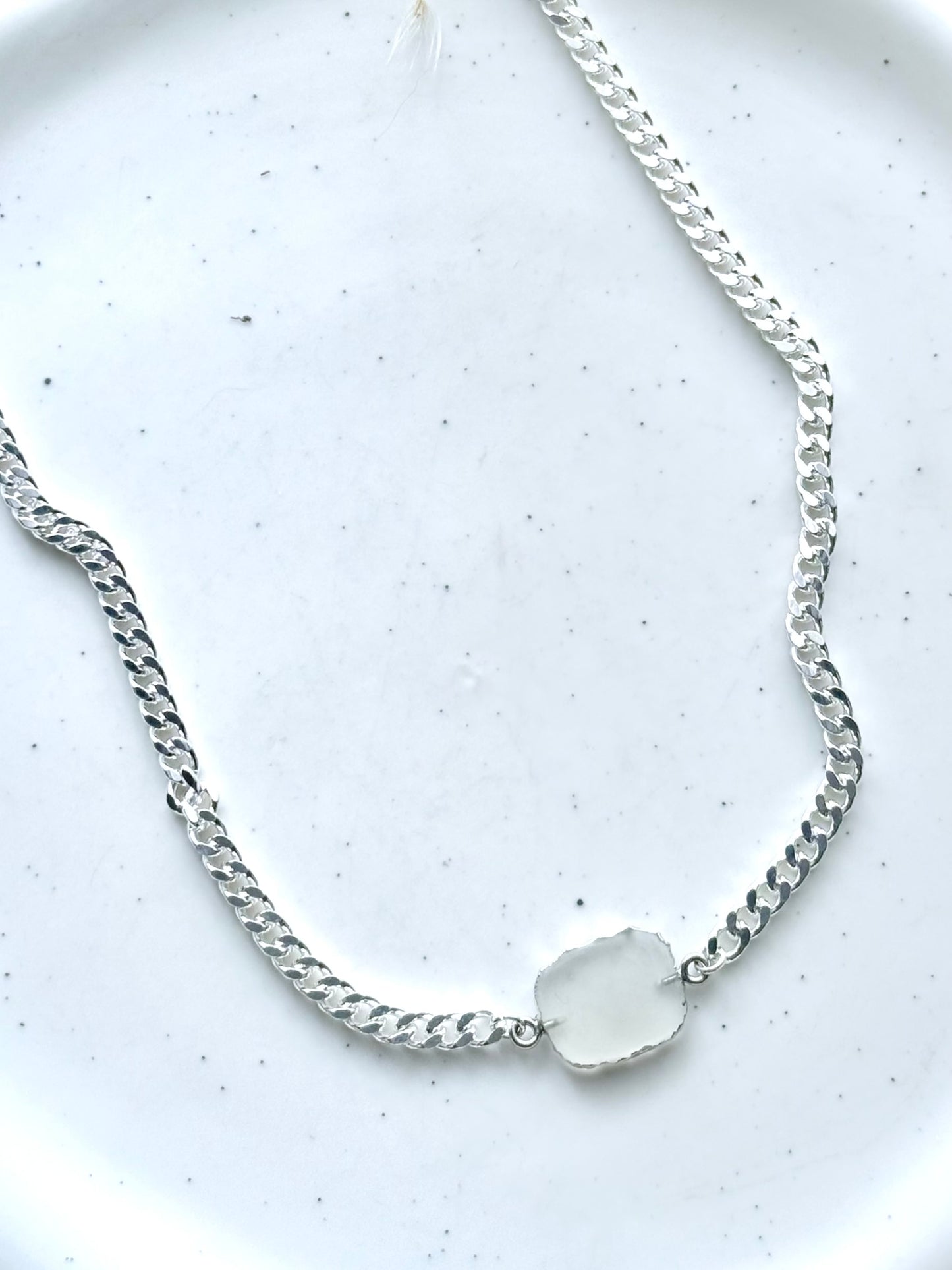 Chalcedony + Silver Necklace