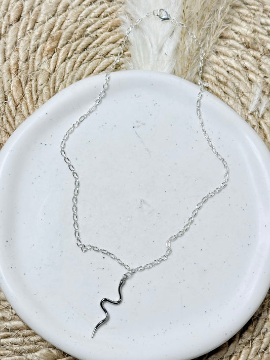 Silver Skinny Snake Chain Necklace