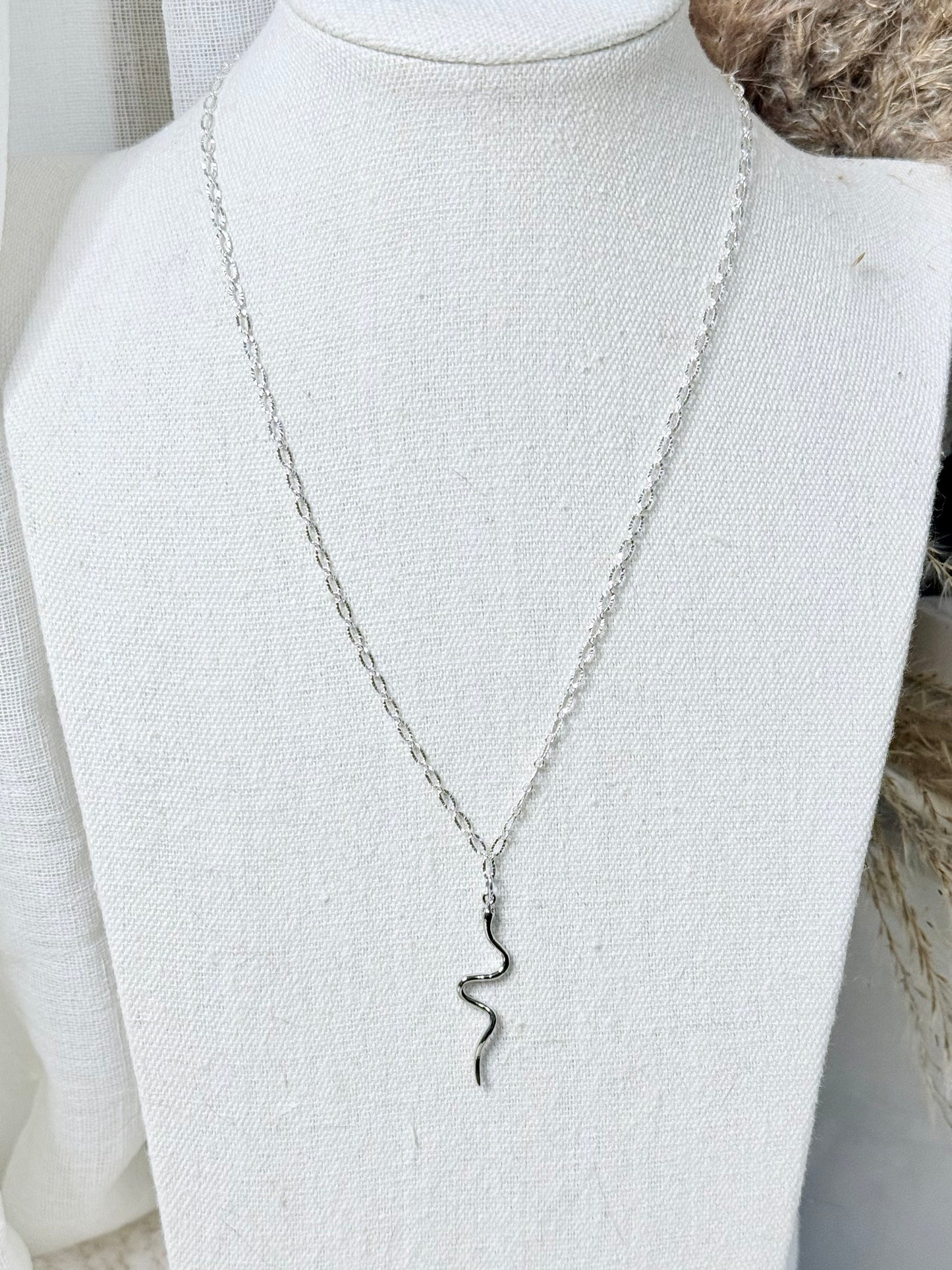 Silver Skinny Snake Chain Necklace