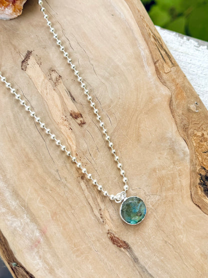 Labradorite + Silver Necklace