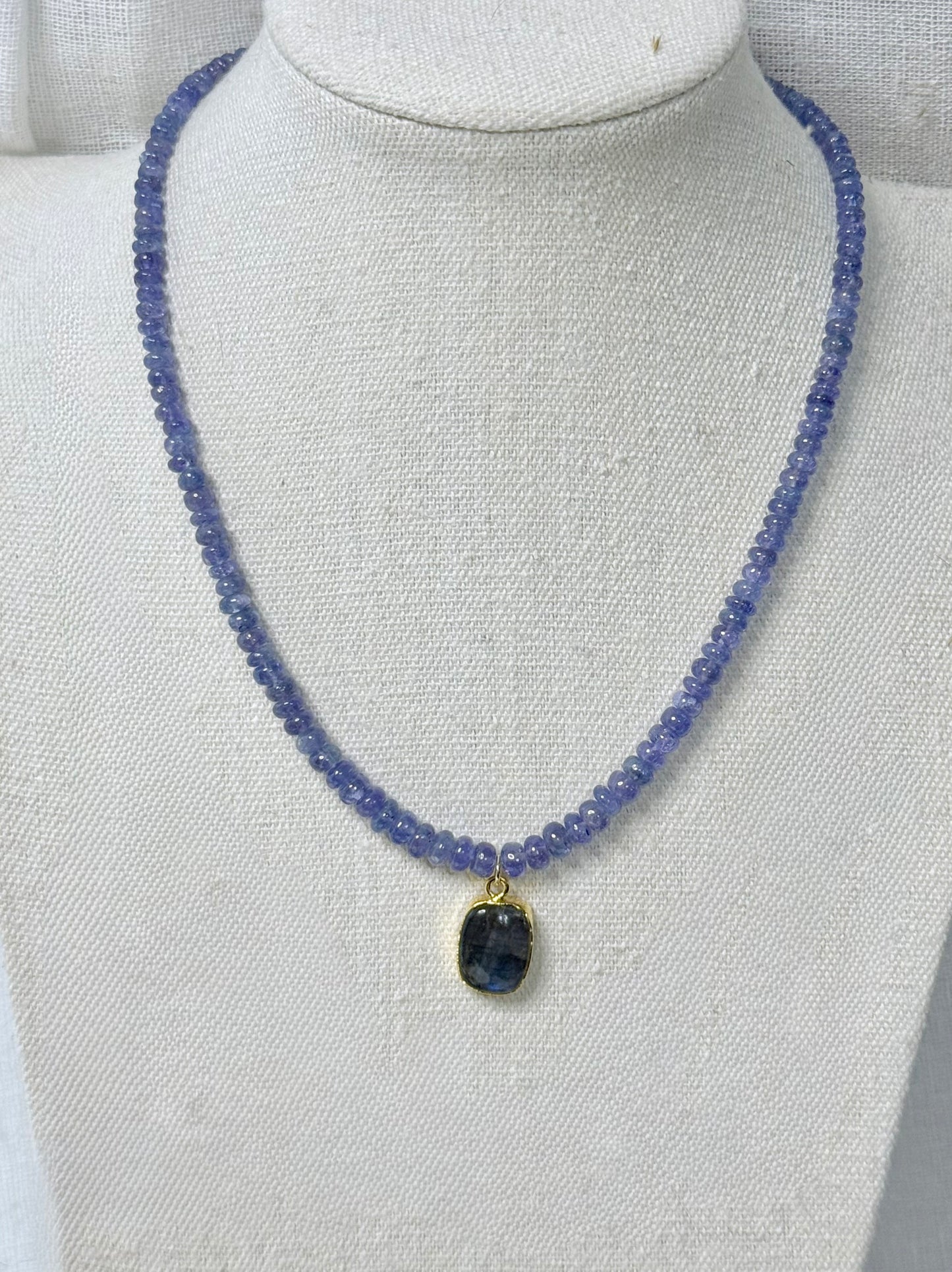Luxe Tanzanite + Labradorite Pendant Necklace