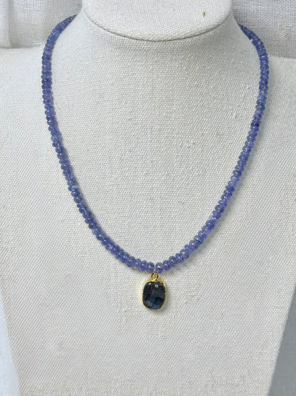 Luxe Tanzanite + Labradorite Pendant Necklace